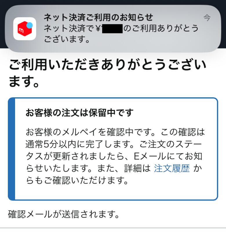 購入後画面