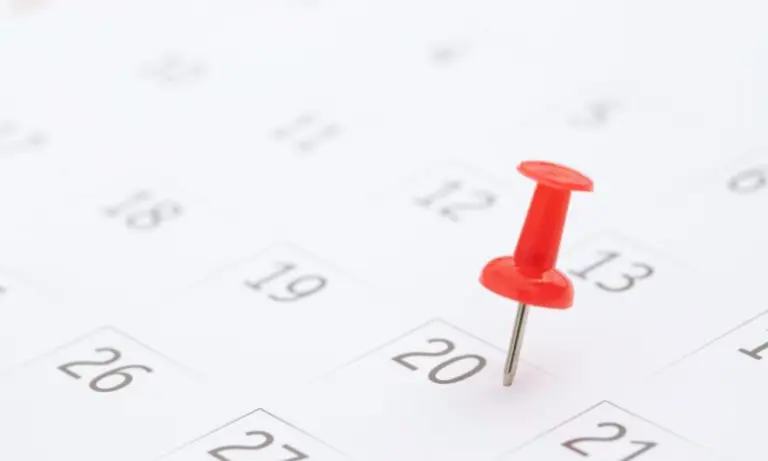 カレンダーとピン